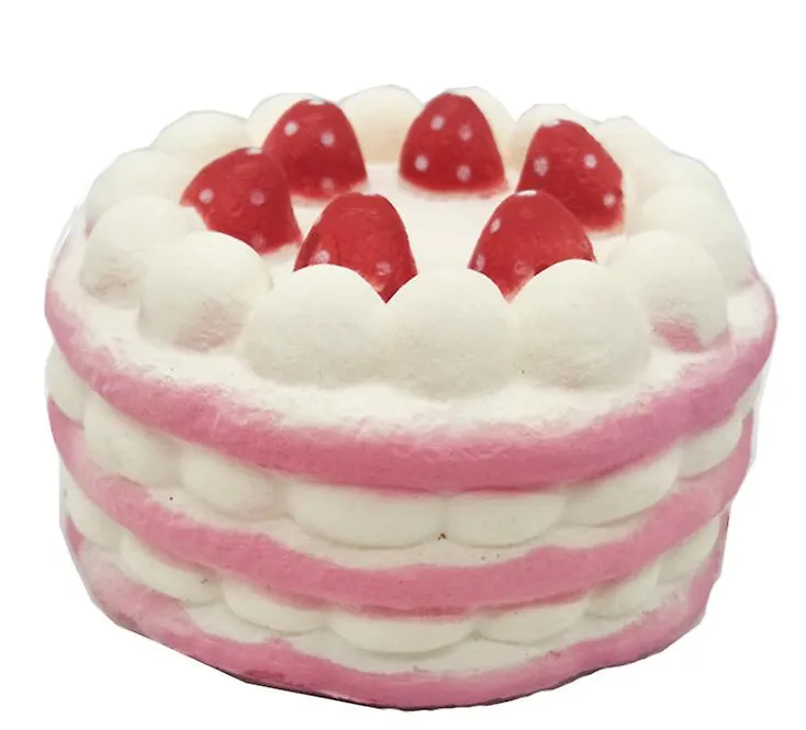 11*5.5cm pink Strawberry birthday cake model pu slow rebound decompression toy cute simulation cake decoration AZ17439