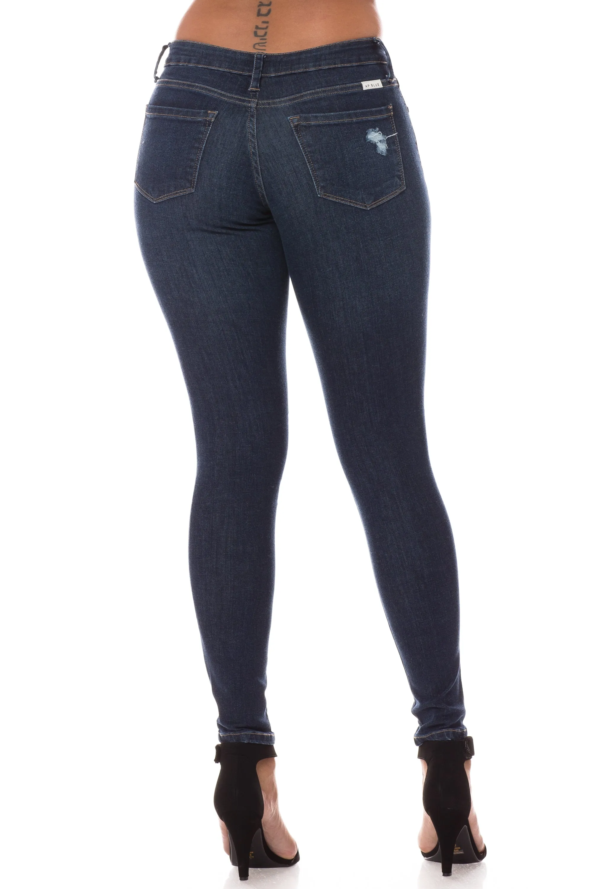 1225 Women's Mid Waisted Skinny Ankle Jeans