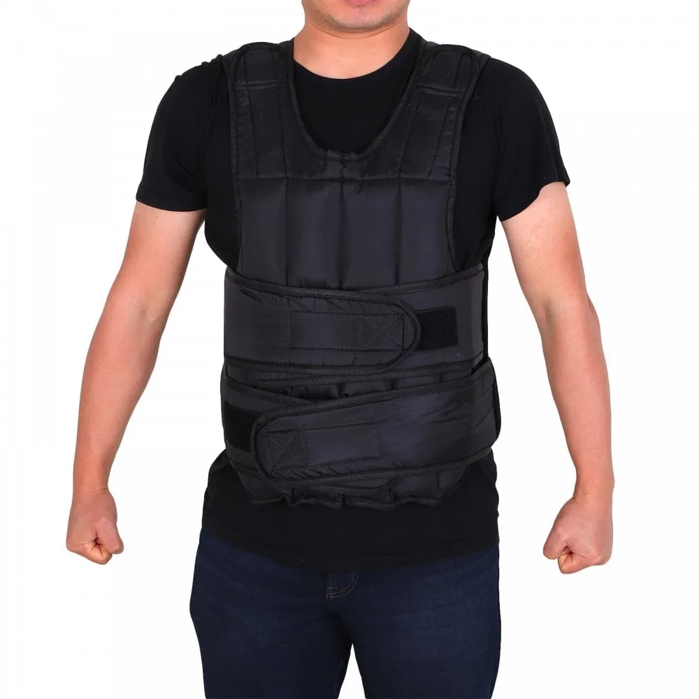 20kg Adjustable Metal Sand Weight Vest Black