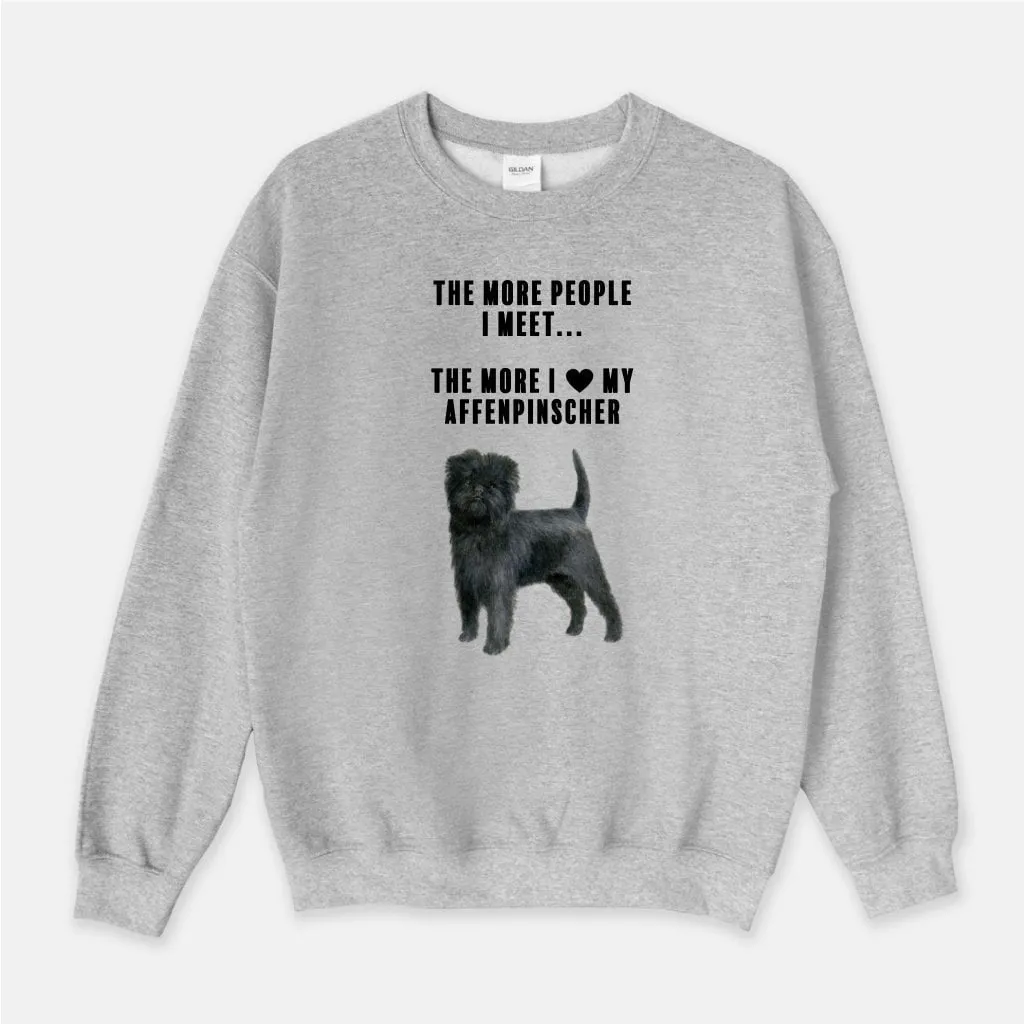 Affenpinscher Love Unisex Crew Neck Sweatshirt