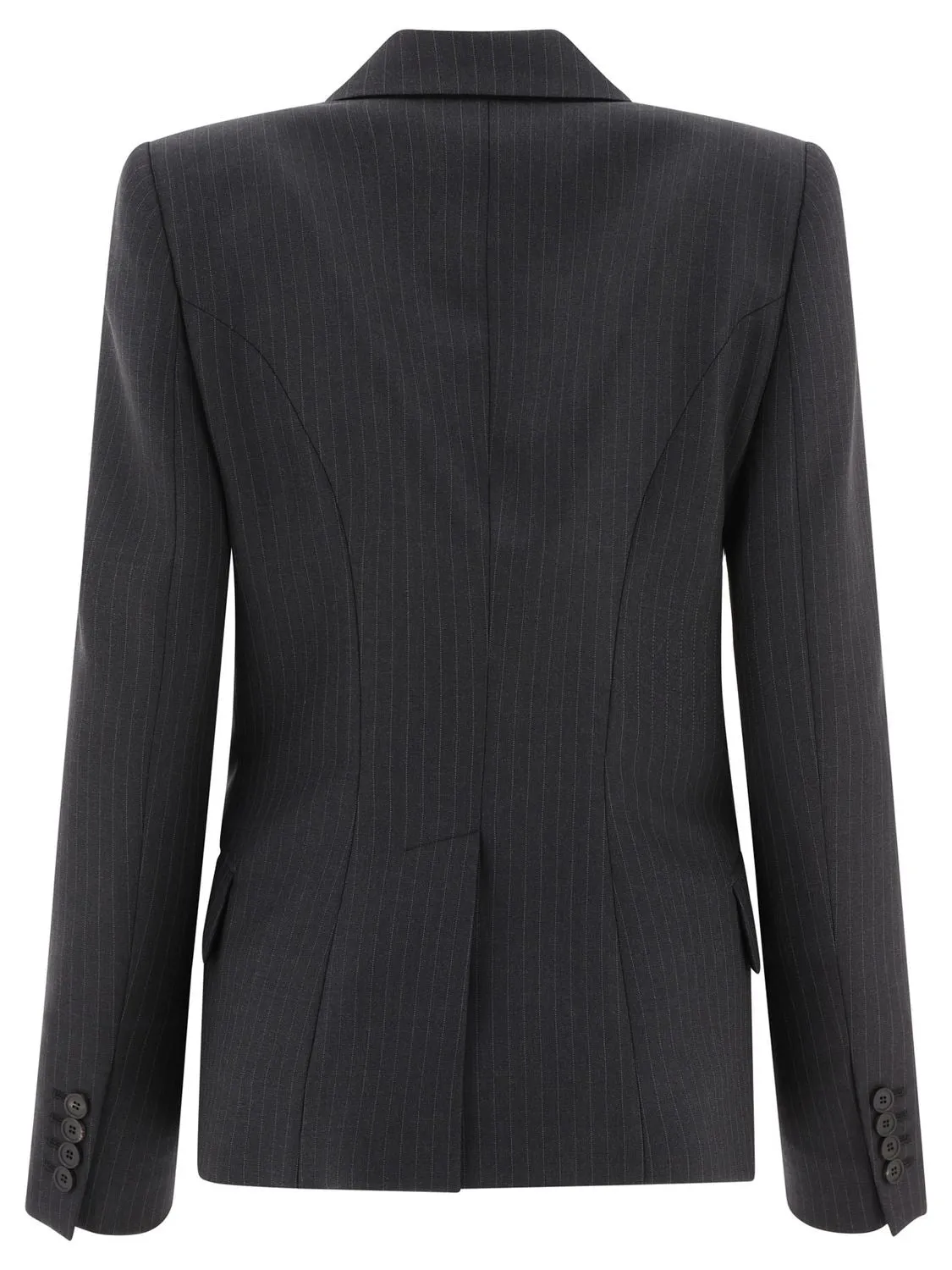 ALEXANDER MCQUEEN Elegant Pinstriped Wool Blazer