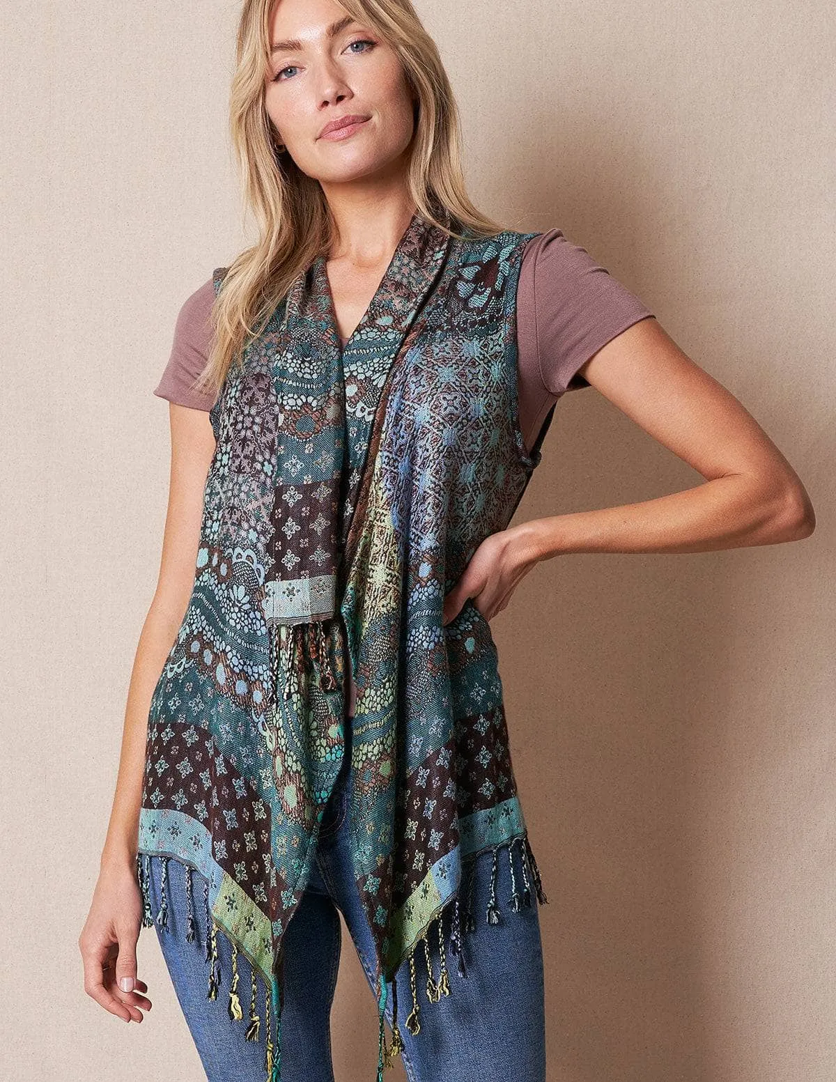 Anandi Vest - Bluestone