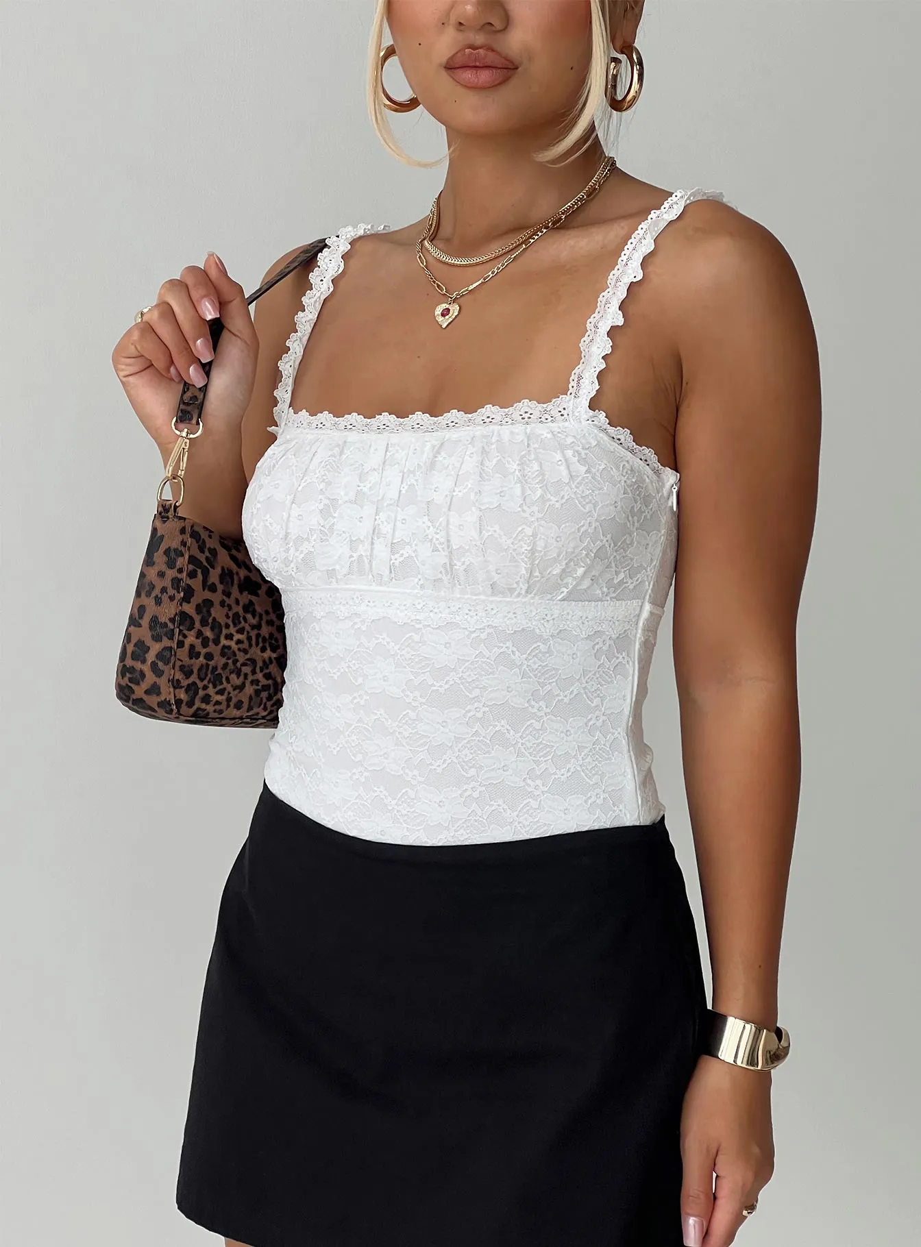 Angelline Lace Bodysuit White