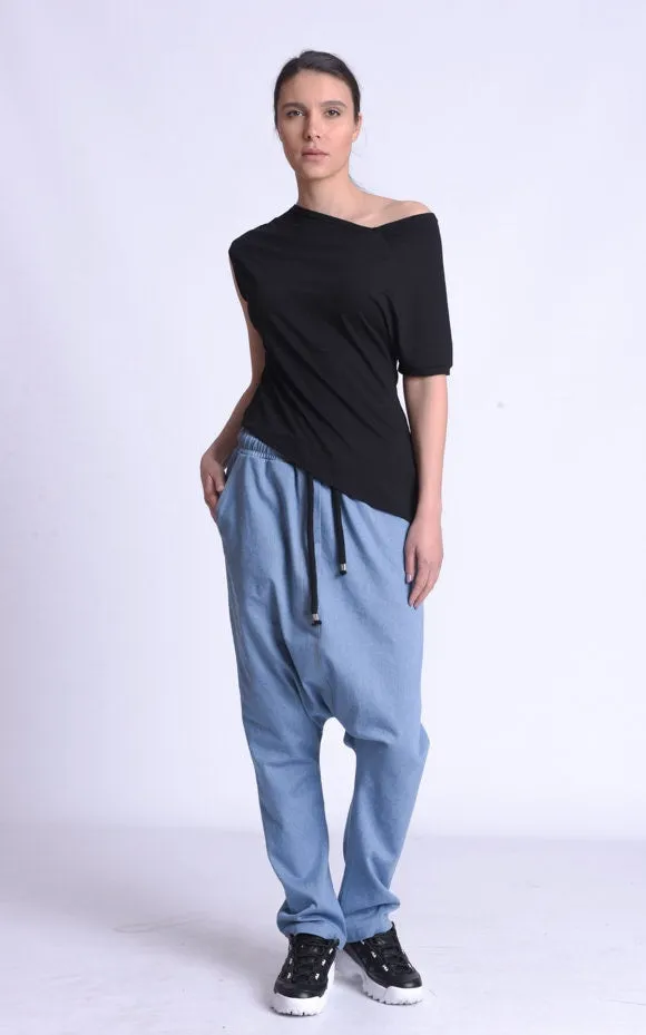 Asymmetric Trendy Open Shoulder Top