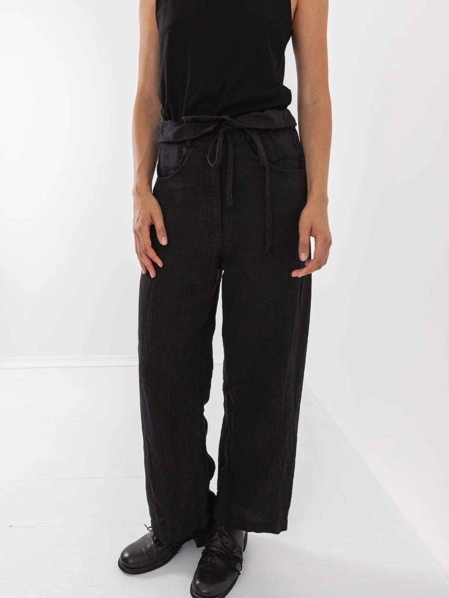 Atelier Suppan High Waist Trouser, Black