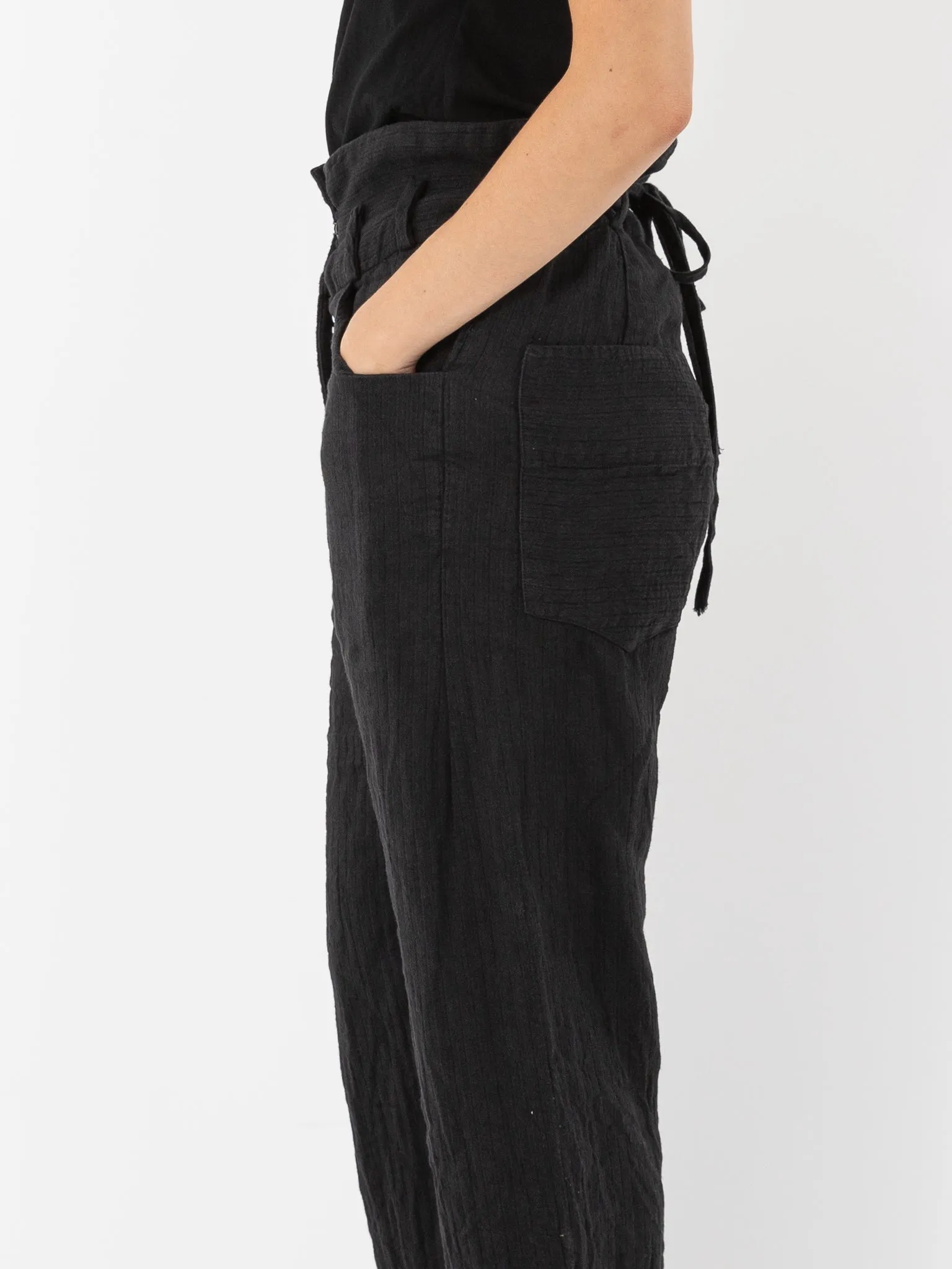 Atelier Suppan High Waist Trouser, Black