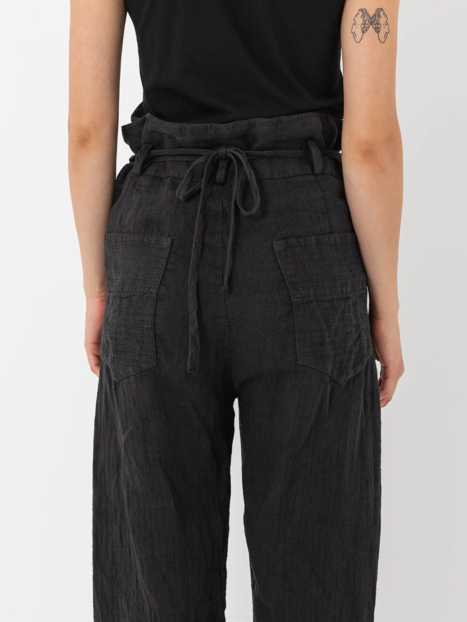 Atelier Suppan High Waist Trouser, Black