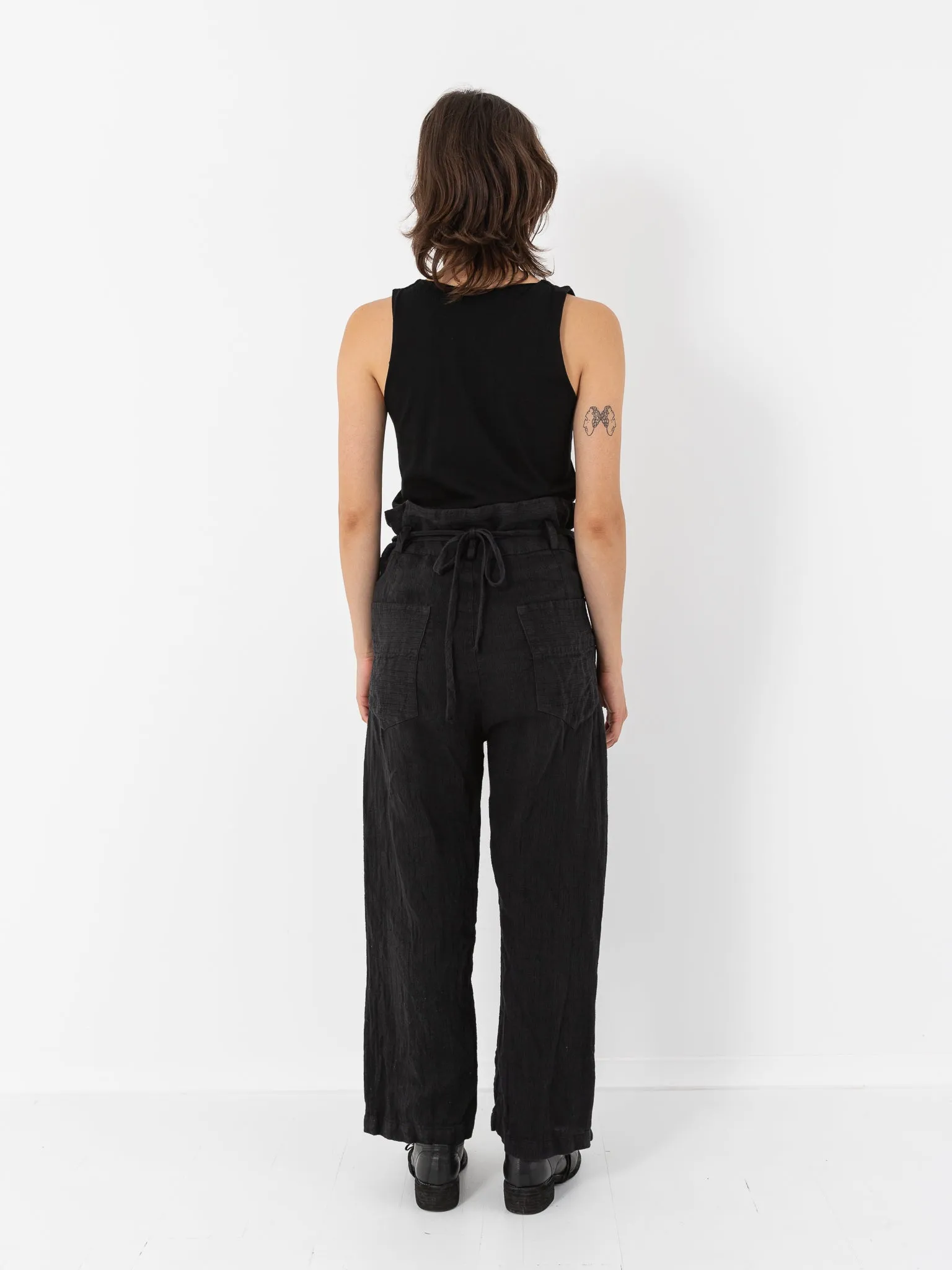 Atelier Suppan High Waist Trouser, Black