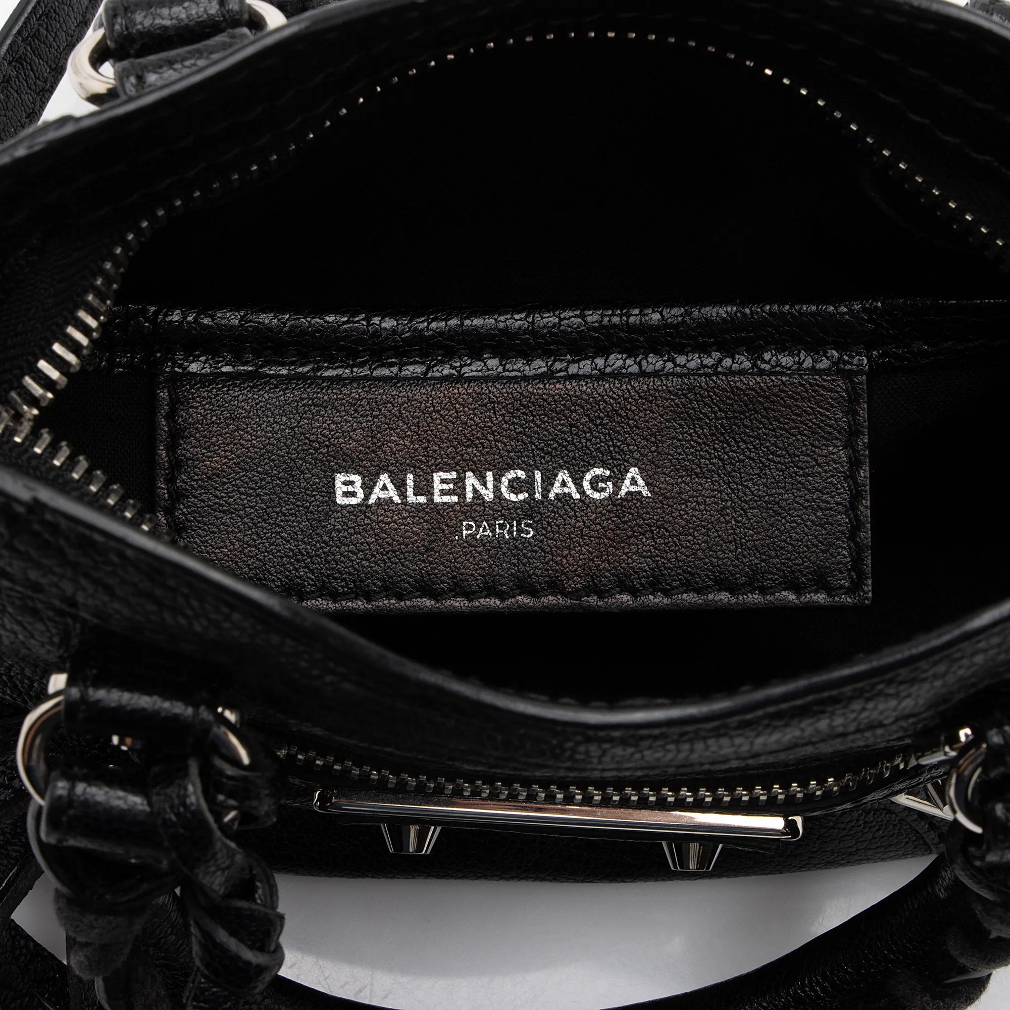 Balenciaga Chevre Metal Edge City Nano Satchel (SHF-Gf4Nc9)