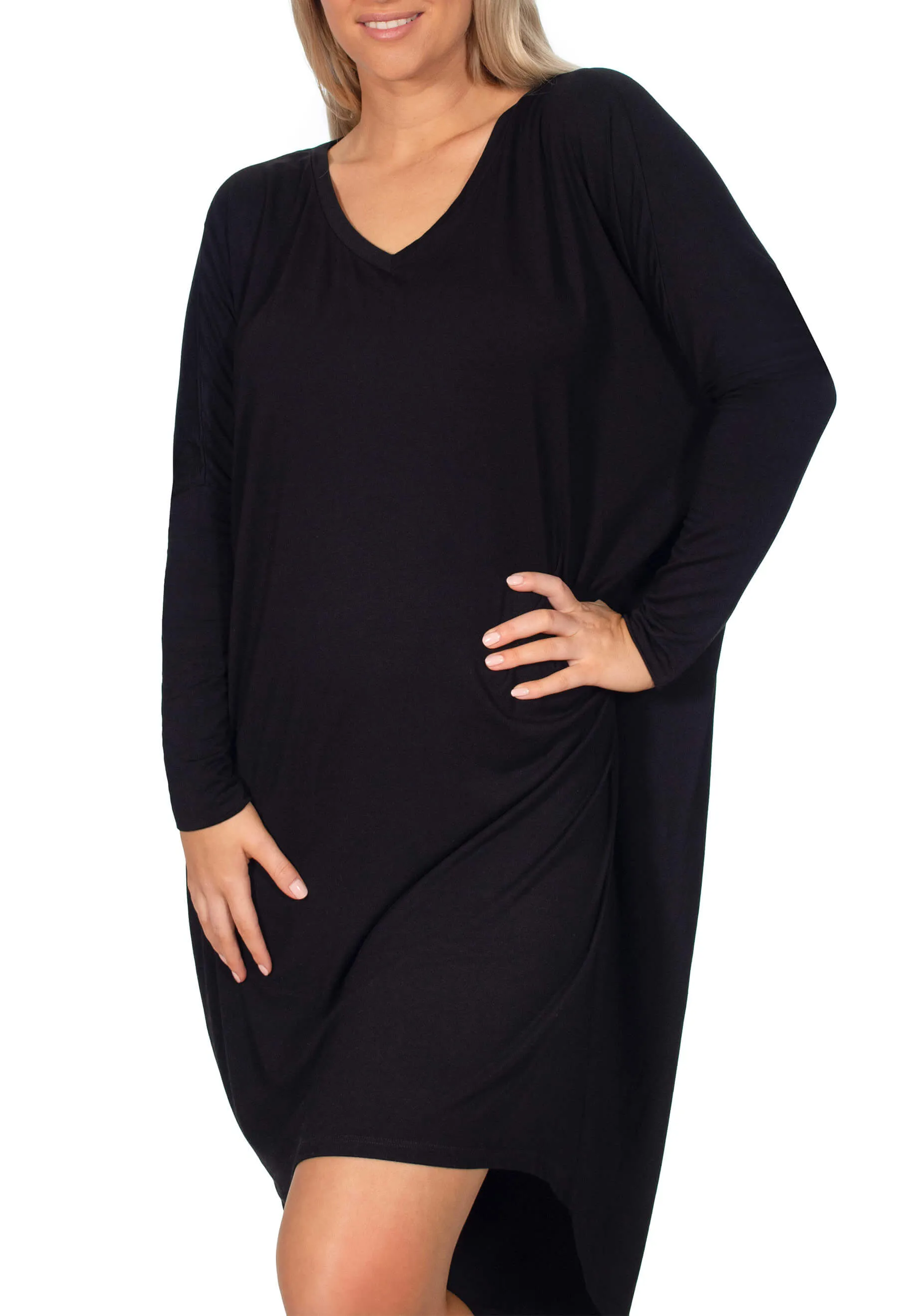 Bamboo Long Sleeve Tunic Dress