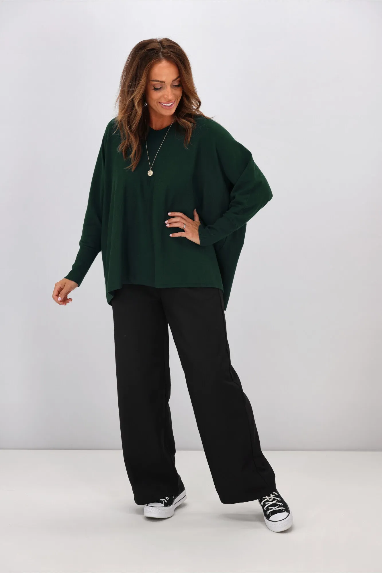 Betty Basics Destiny Knit Jumper Forest Green