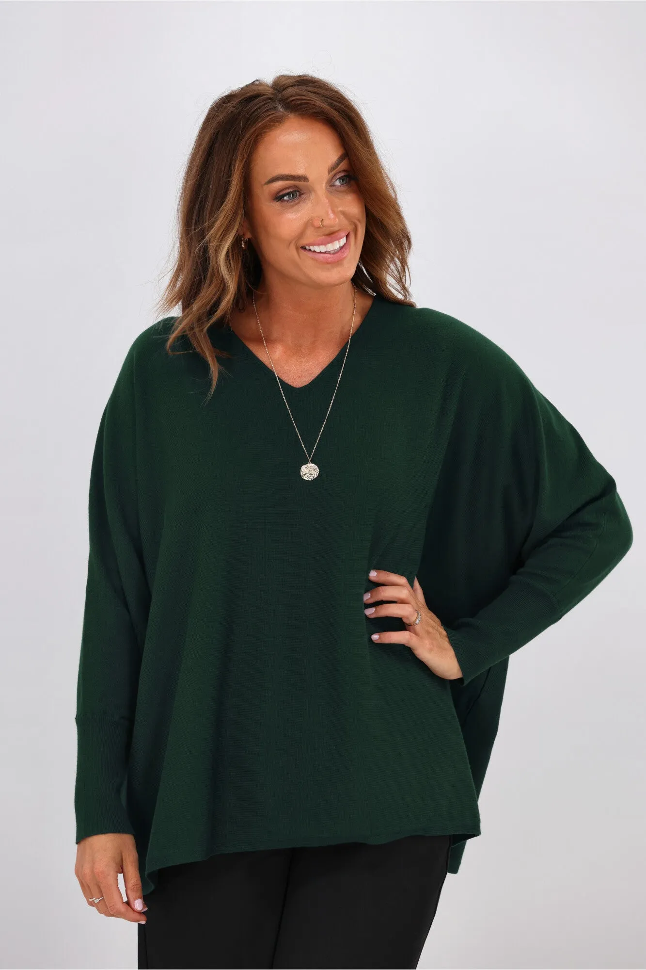 Betty Basics Destiny Knit Jumper Forest Green