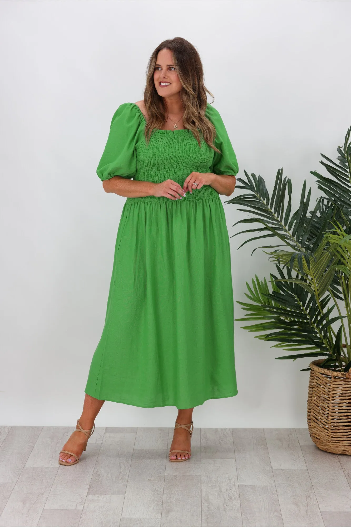 Betty Basics Ingrid Dress Bright Green