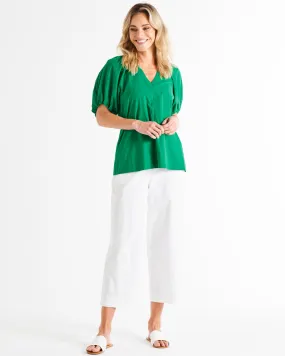 Betty Basics Juliet Blouse Holly Green