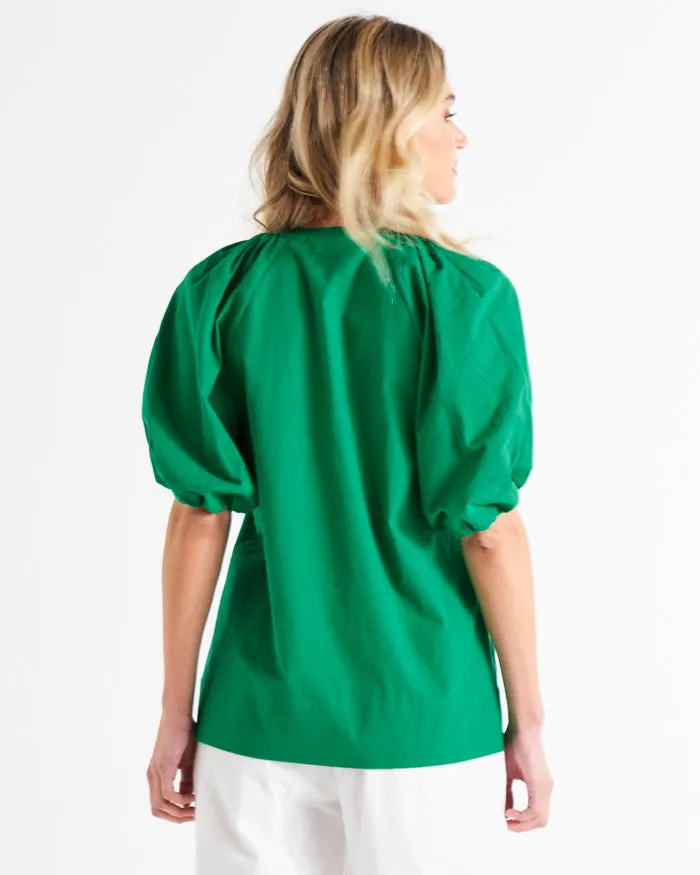 Betty Basics Juliet Blouse Holly Green