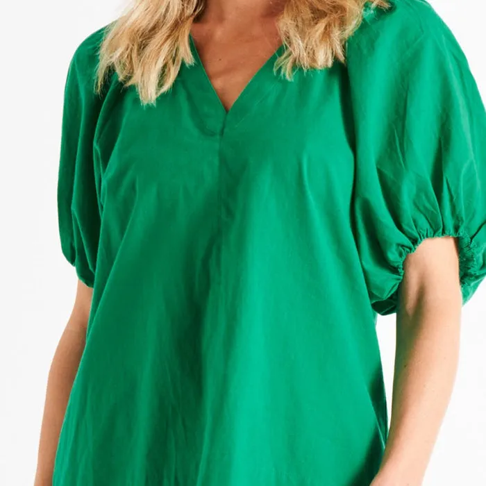 Betty Basics Juliet Blouse Holly Green