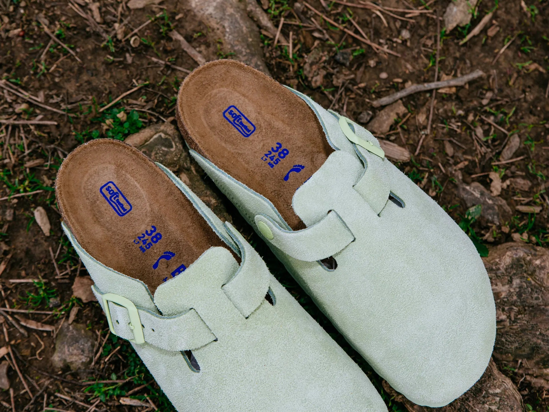 Birkenstock Boston Soft Footbed 'Faded Lime'