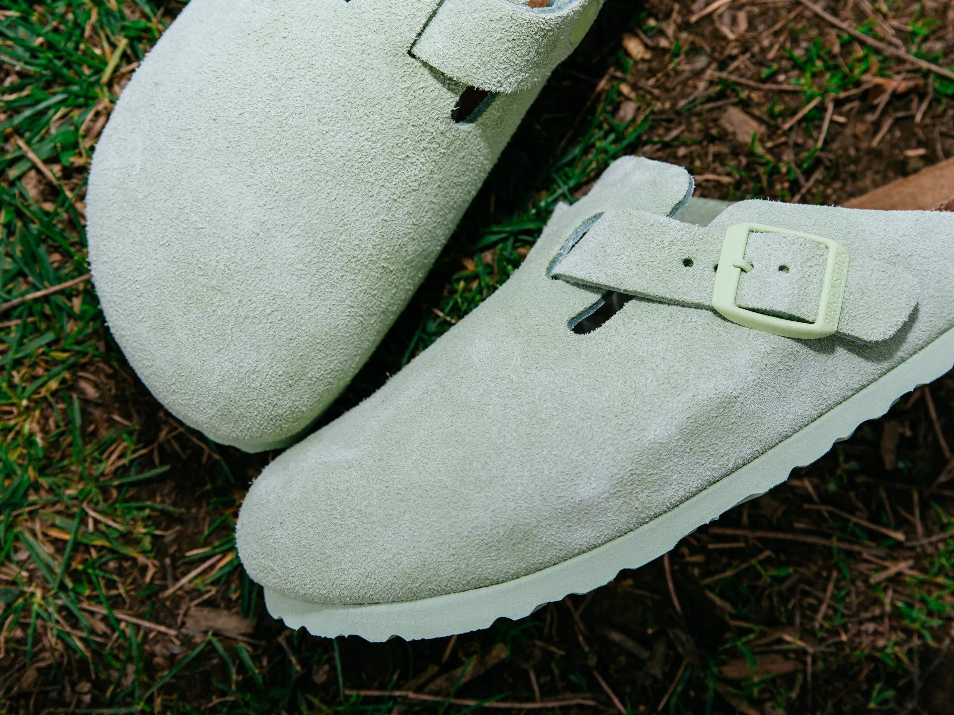 Birkenstock Boston Soft Footbed 'Faded Lime'