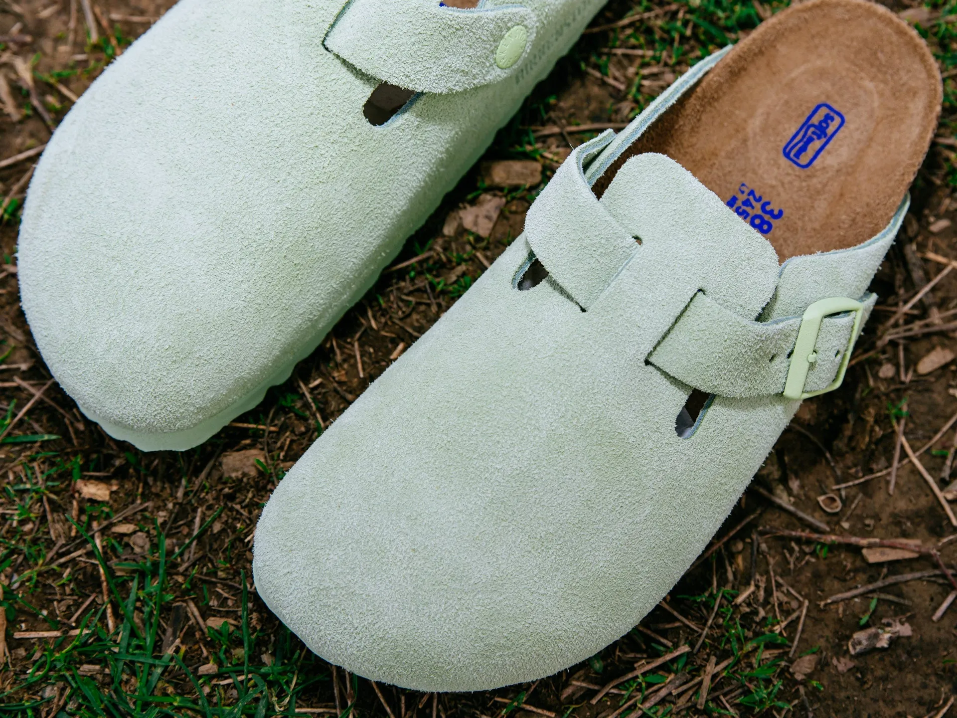 Birkenstock Boston Soft Footbed 'Faded Lime'