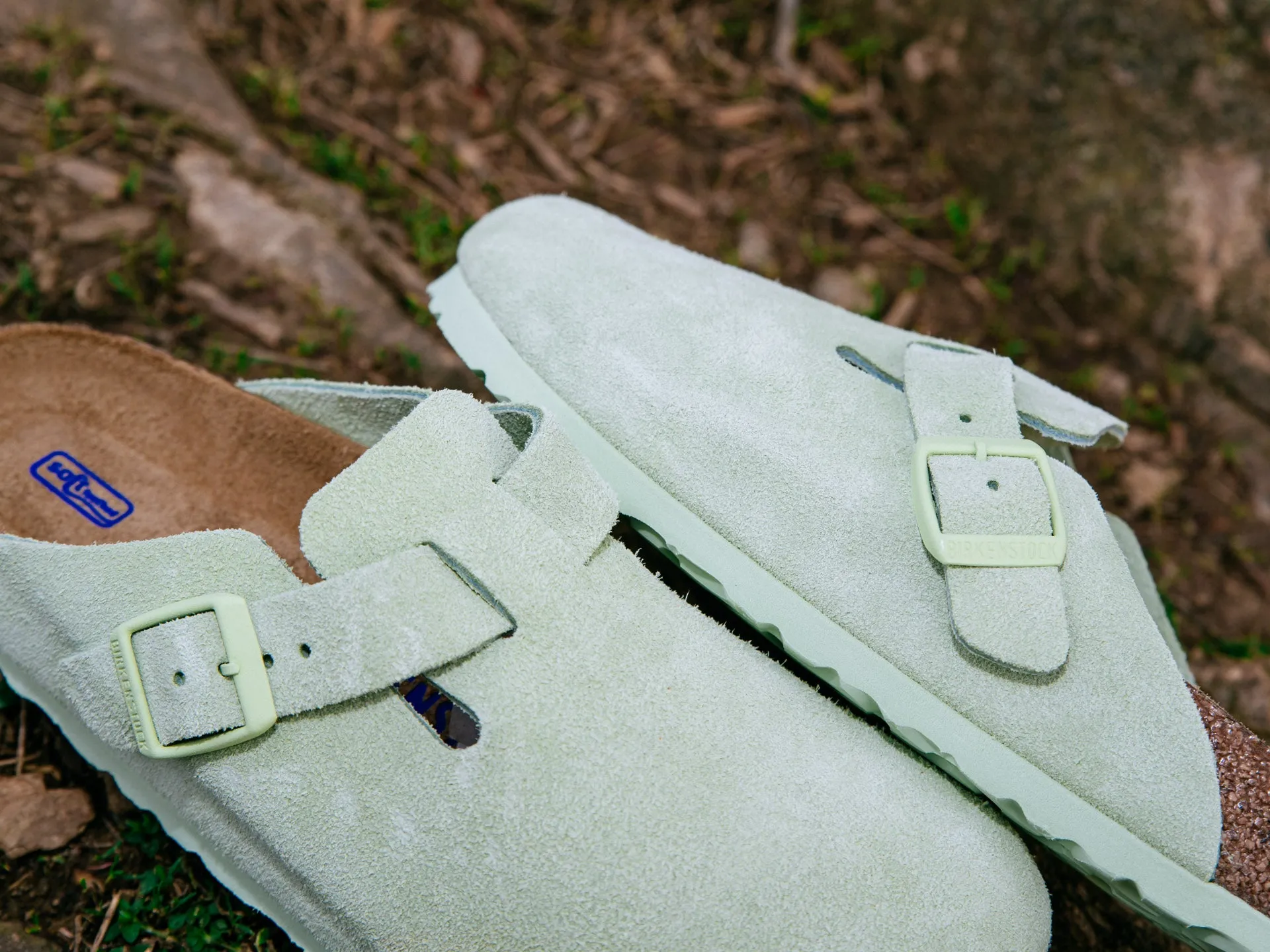 Birkenstock Boston Soft Footbed 'Faded Lime'