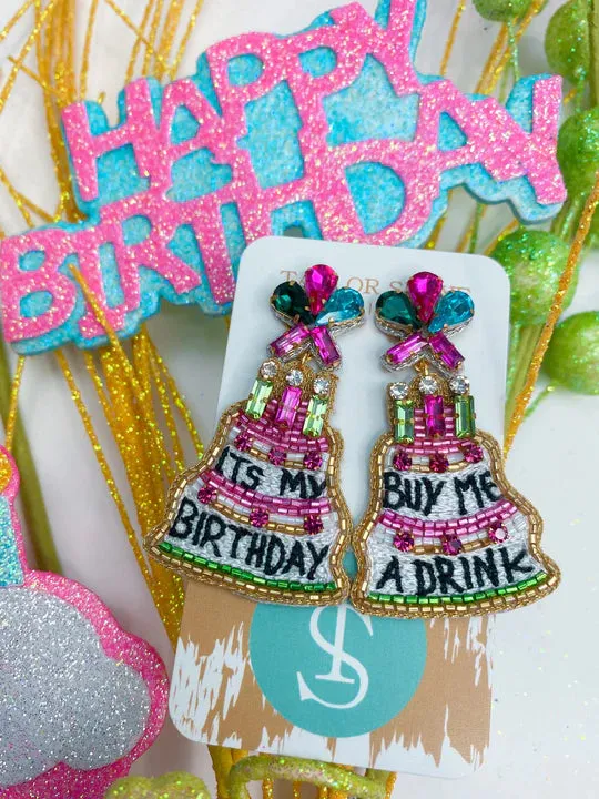 Birthday Girl Beaded Earring