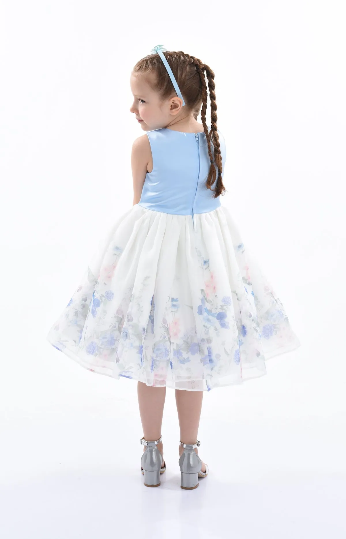 Blue Mabel Floral Garden Organza Dress