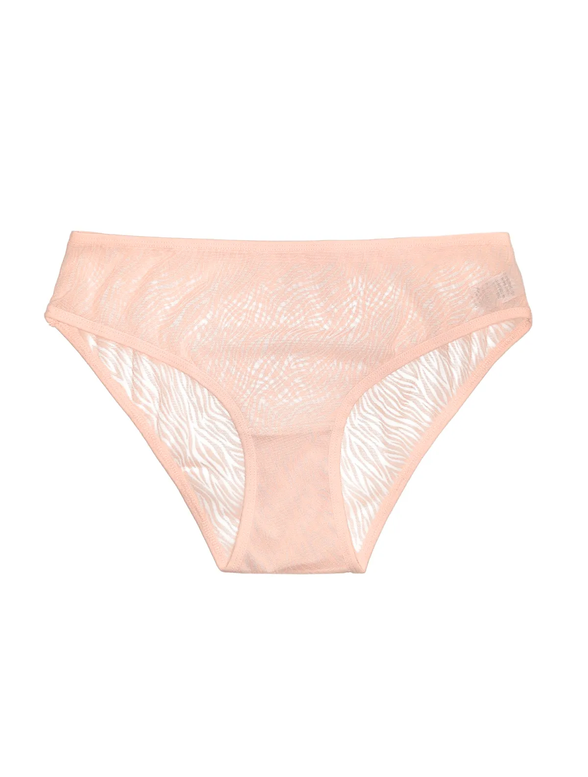 Blush Zebra Mesh Brief