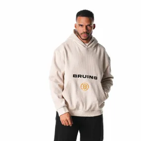 BOSTON BRUINS CORDUROY HOODIE - CREAM