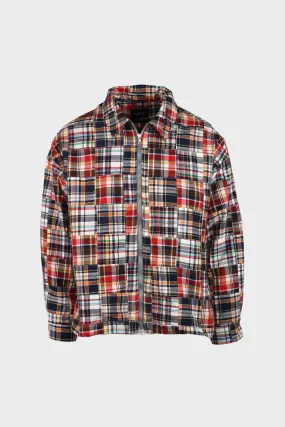 Boxy Swing Jacket - Multi Madras Patchwork