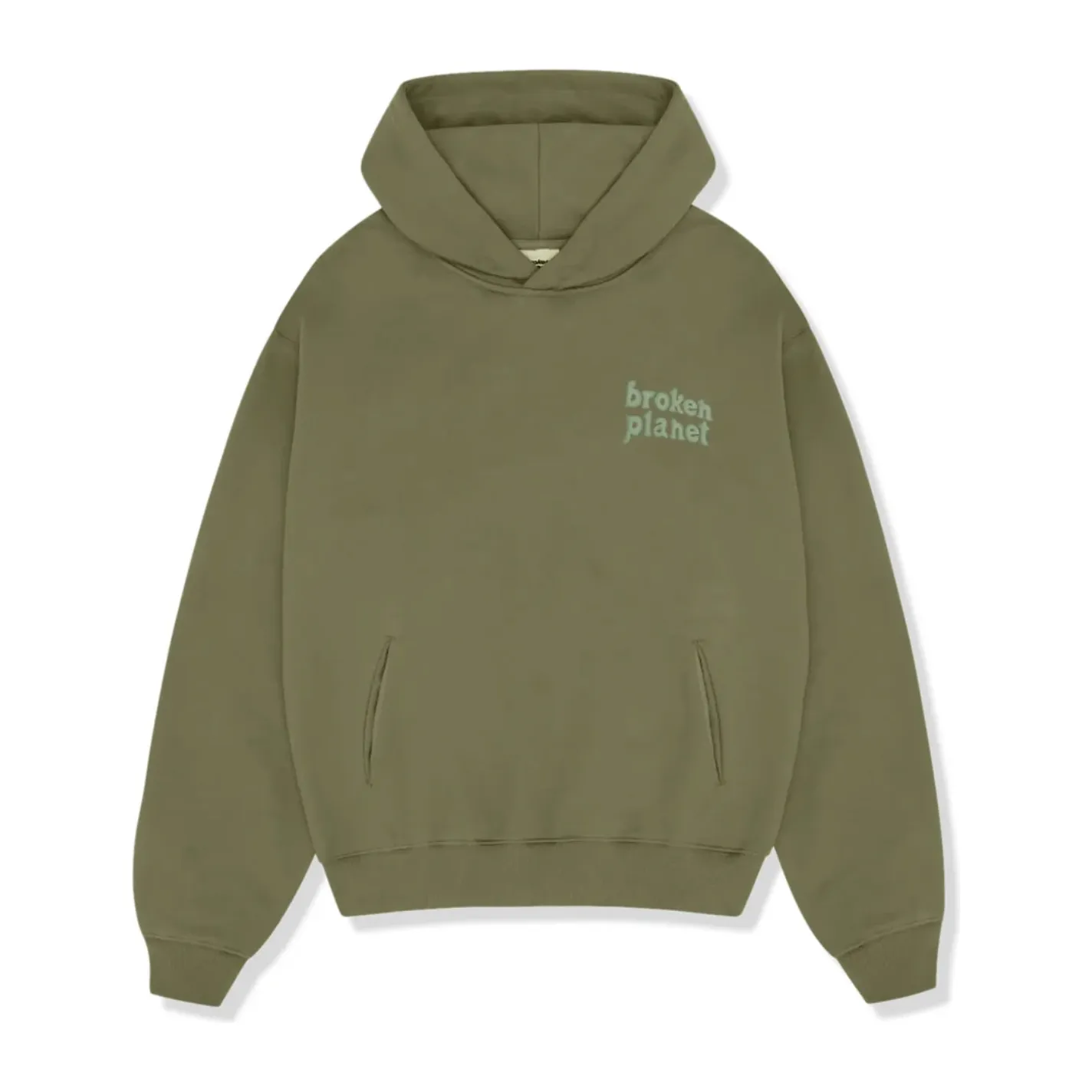 BROKEN PLANET MARKET BASICS HOODIE OLIVE GREEN