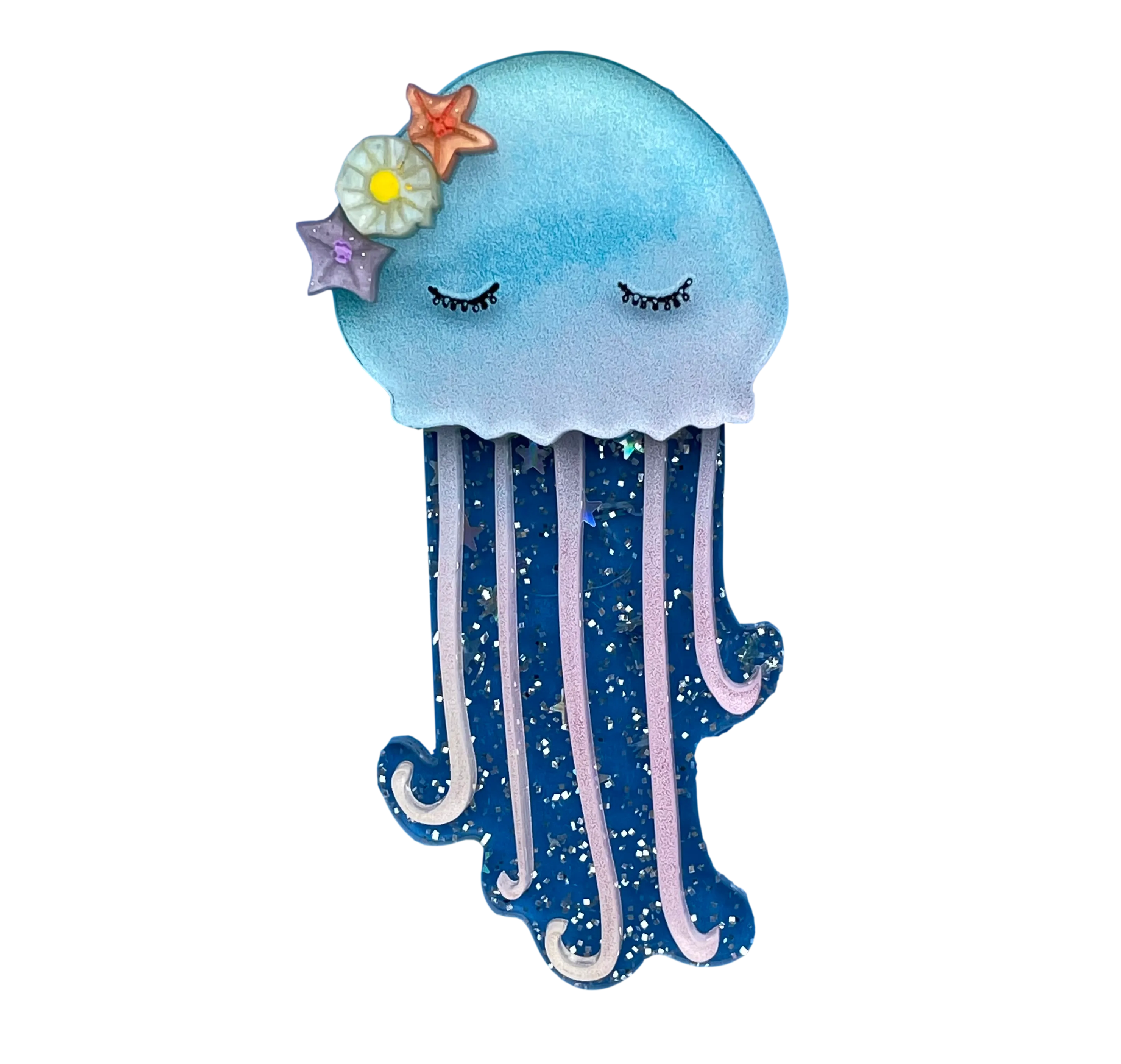 Bubbles the Jelly Fish - Brooch