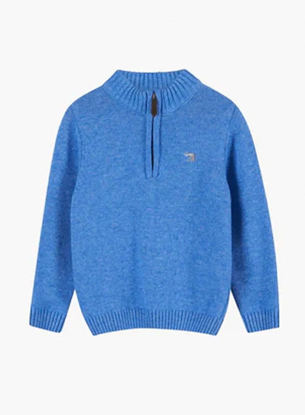 Calum Half-Zip Jumper in Sky Blue