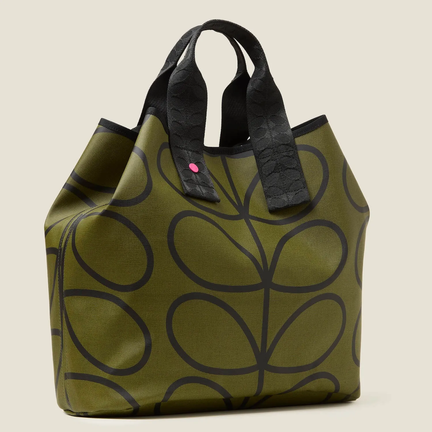 Carryall Large Tote - Giant Linear Stem Olive