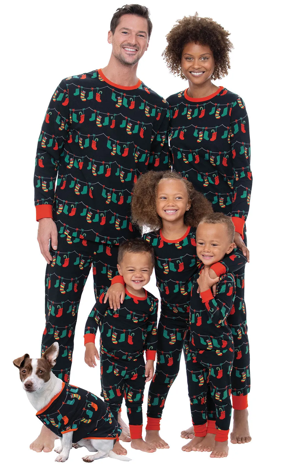 Christmas Stockings Men's Pajamas - Family Set