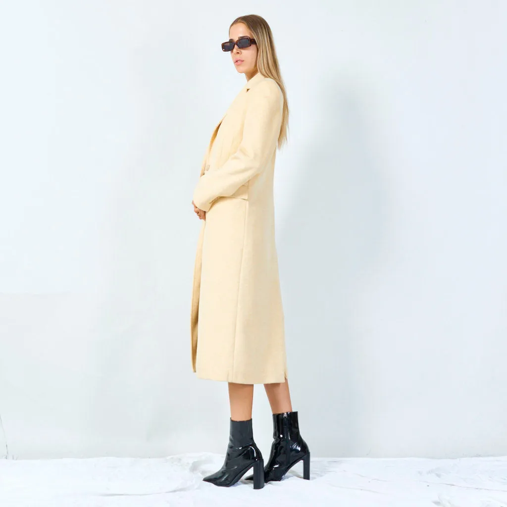 Classic long tailored coat wholesale