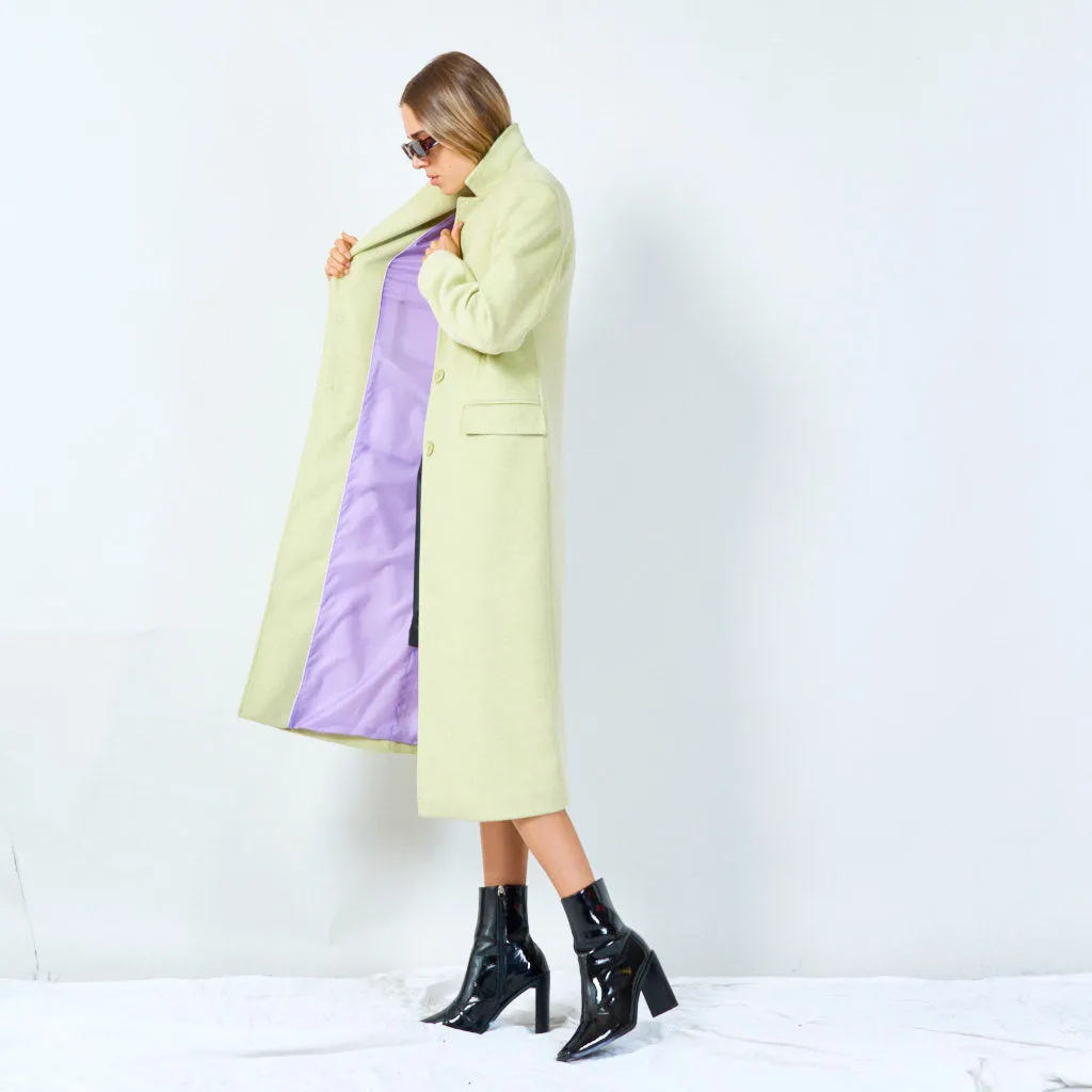 Classic long tailored coat wholesale