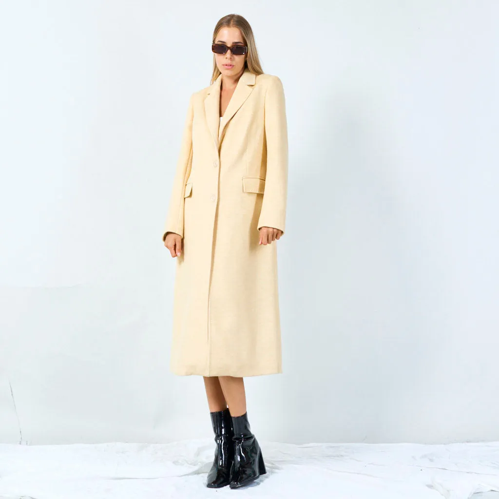 Classic long tailored coat wholesale