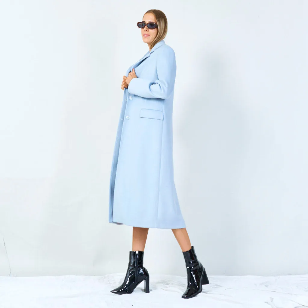 Classic long tailored coat wholesale