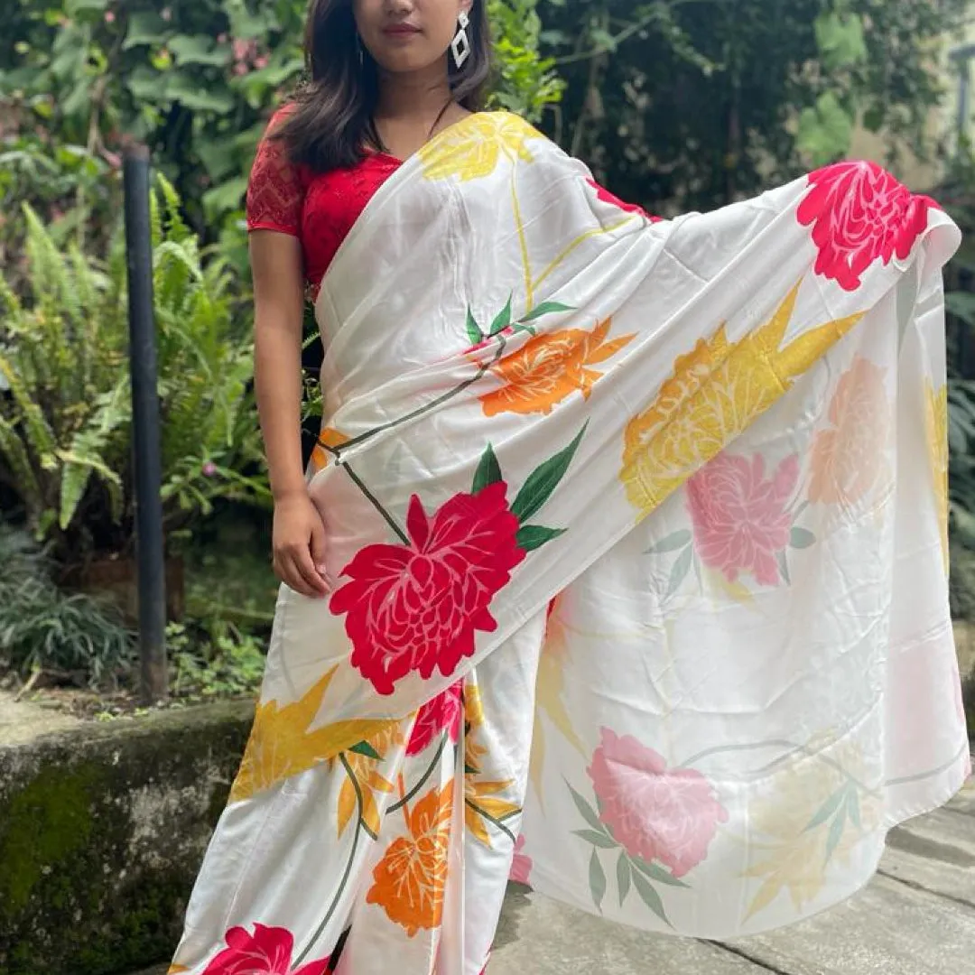 Crepe Satin Saree