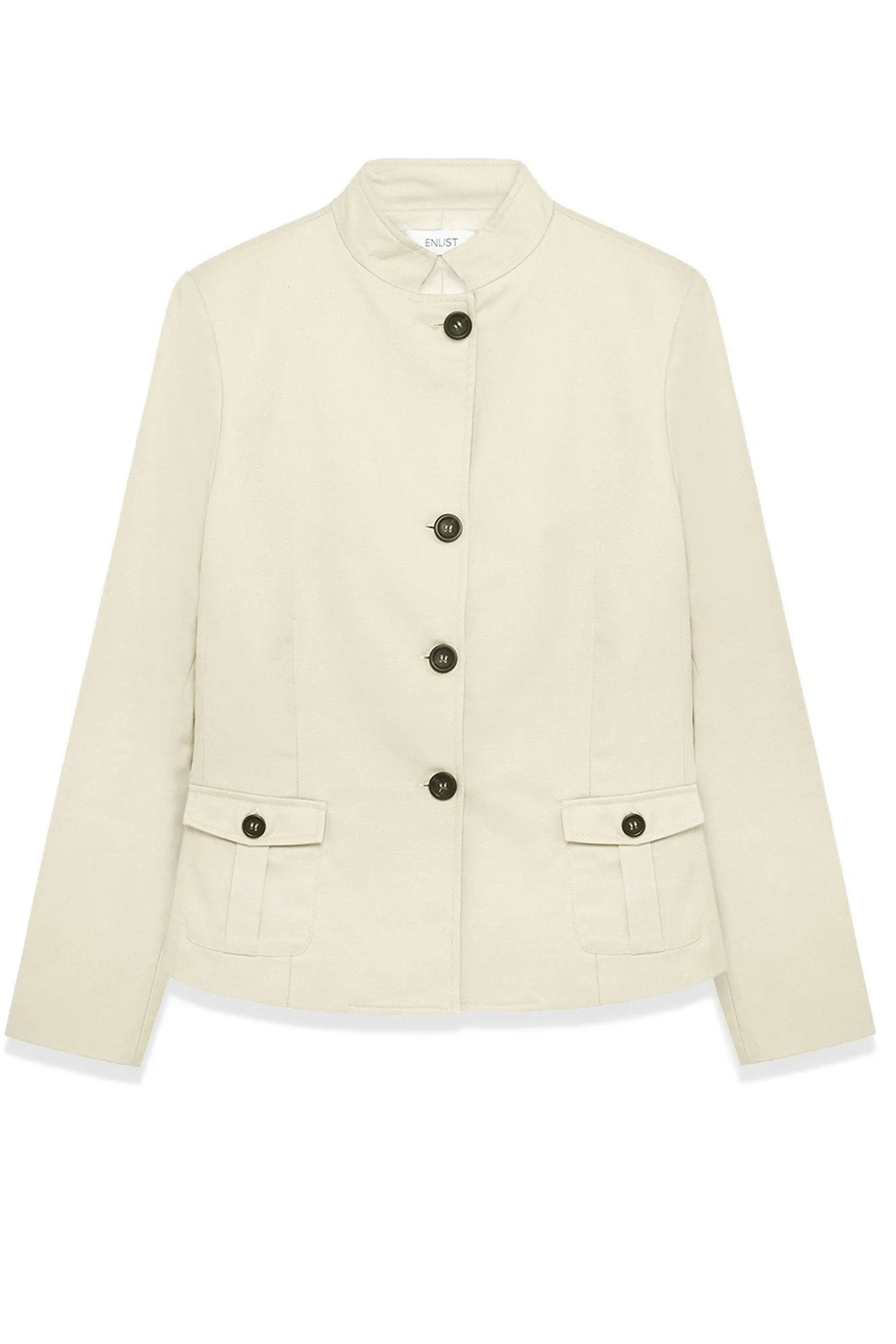 Dana Jacket: Single-Breasted Linen-Blend Jacket