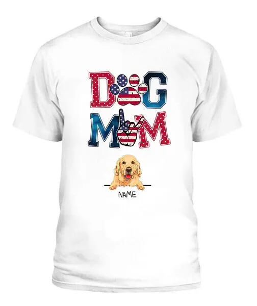 Dog Parents Personalized Graphic Apparel - Dog, Name and Background can be customized