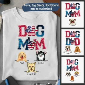 Dog Parents Personalized Graphic Apparel - Dog, Name and Background can be customized