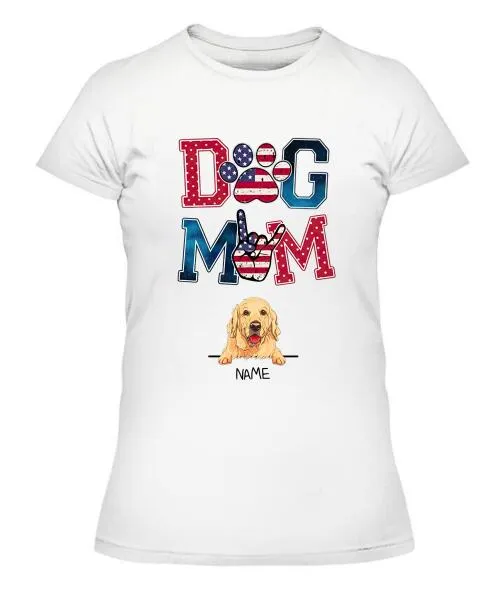 Dog Parents Personalized Graphic Apparel - Dog, Name and Background can be customized