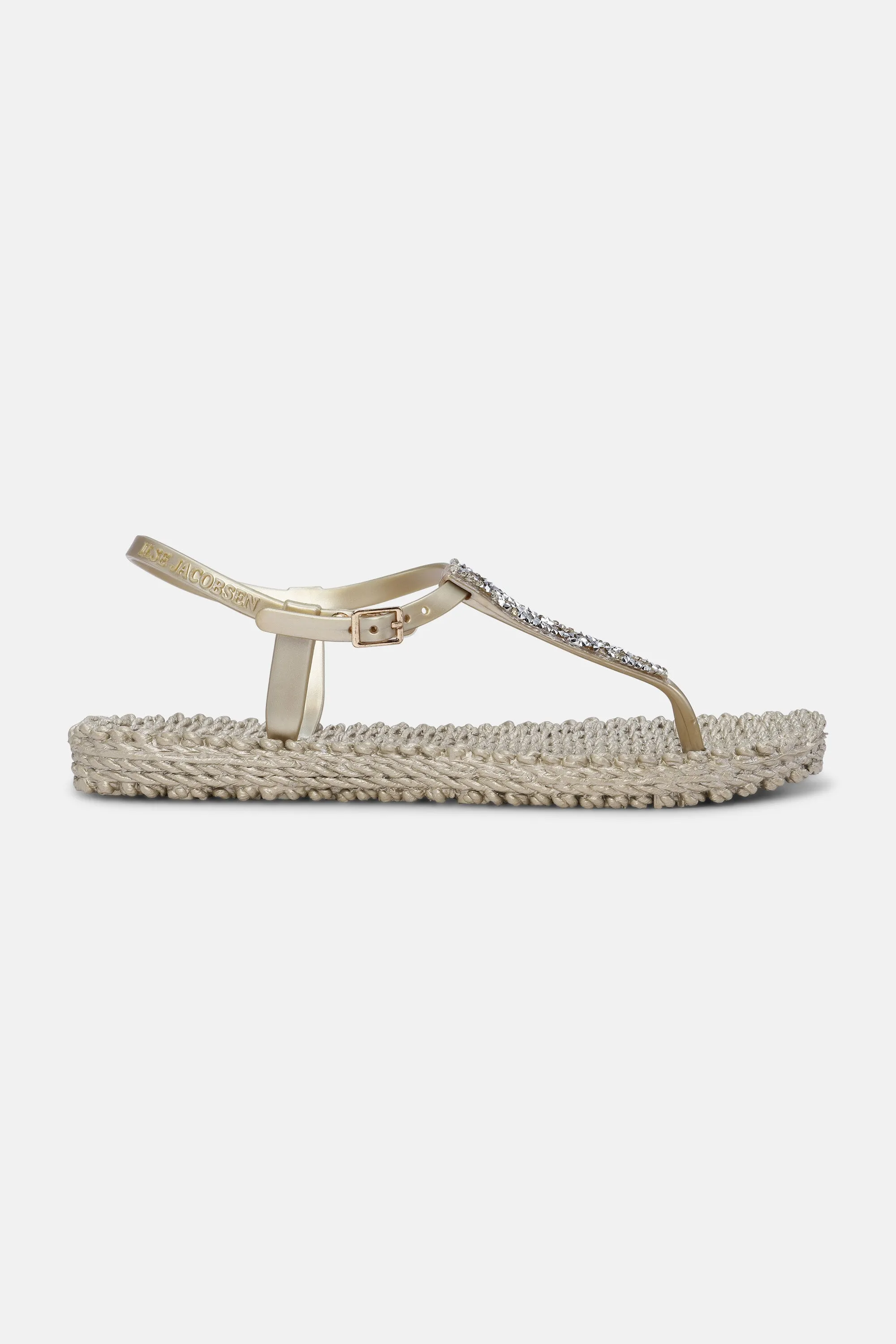 Flip Flops With Rhinstones - Platin