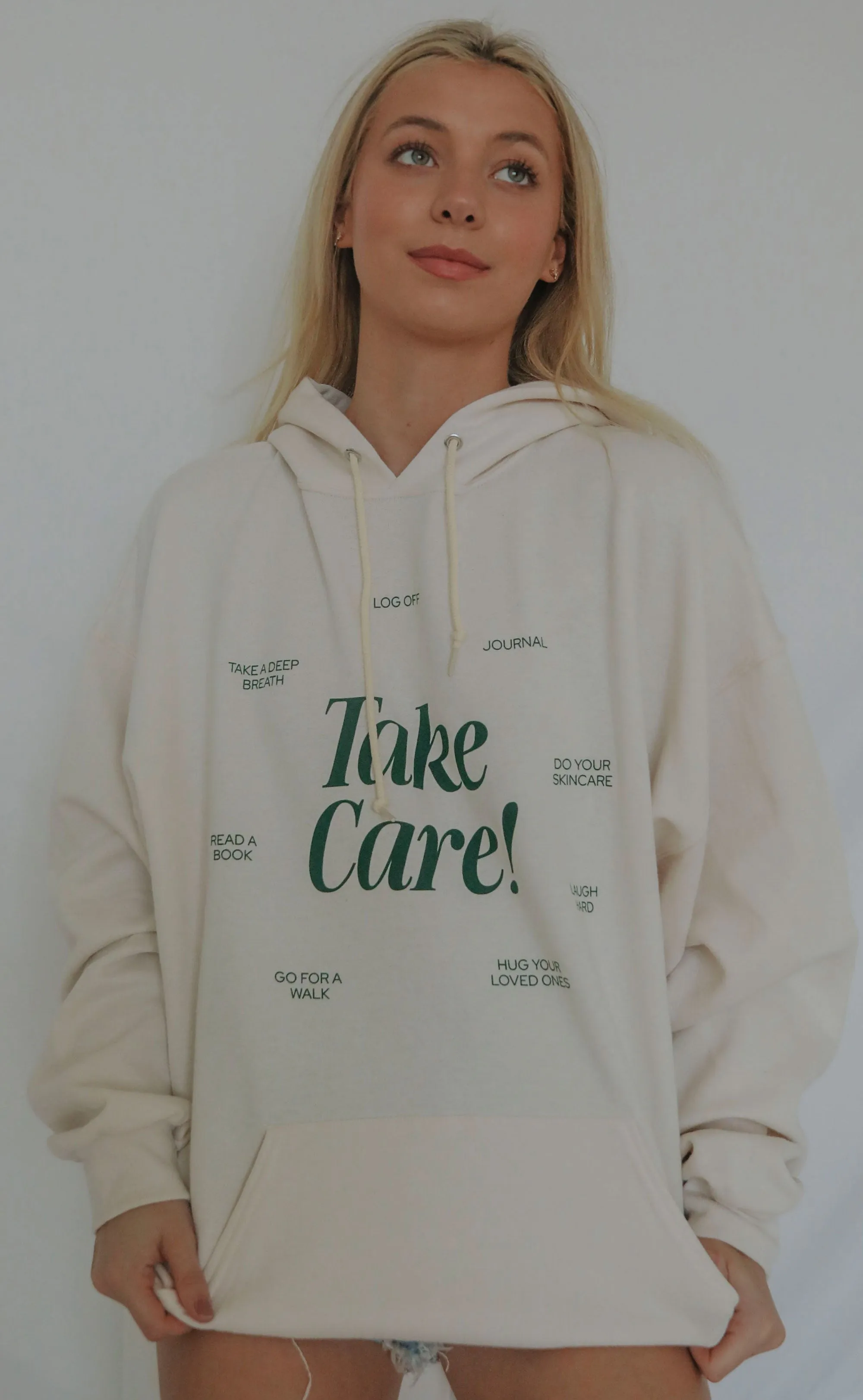 friday   saturday x jo johnson overby: take care hoodie