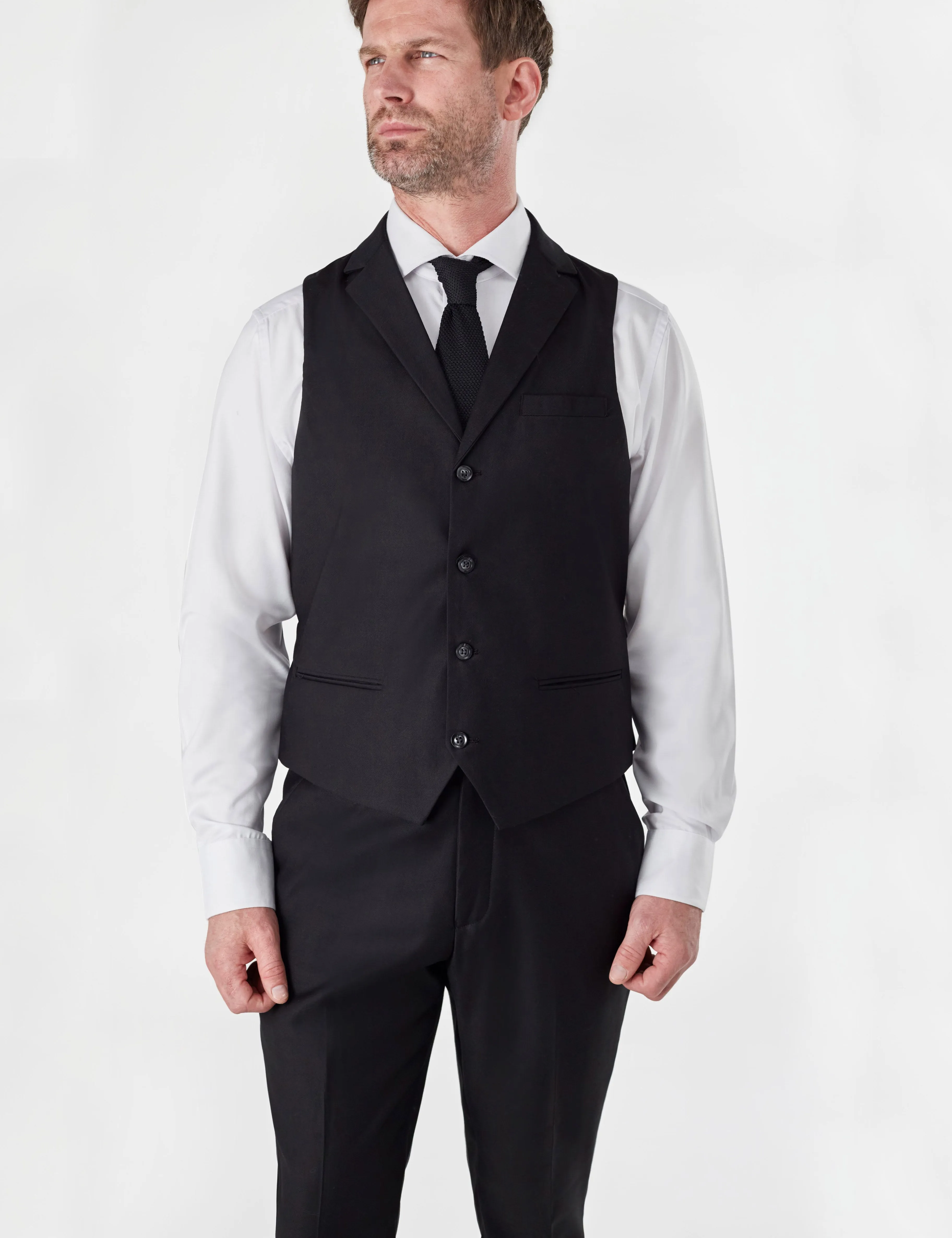 GRAHAM - BLACK DOUBLE BREASTED SUIT