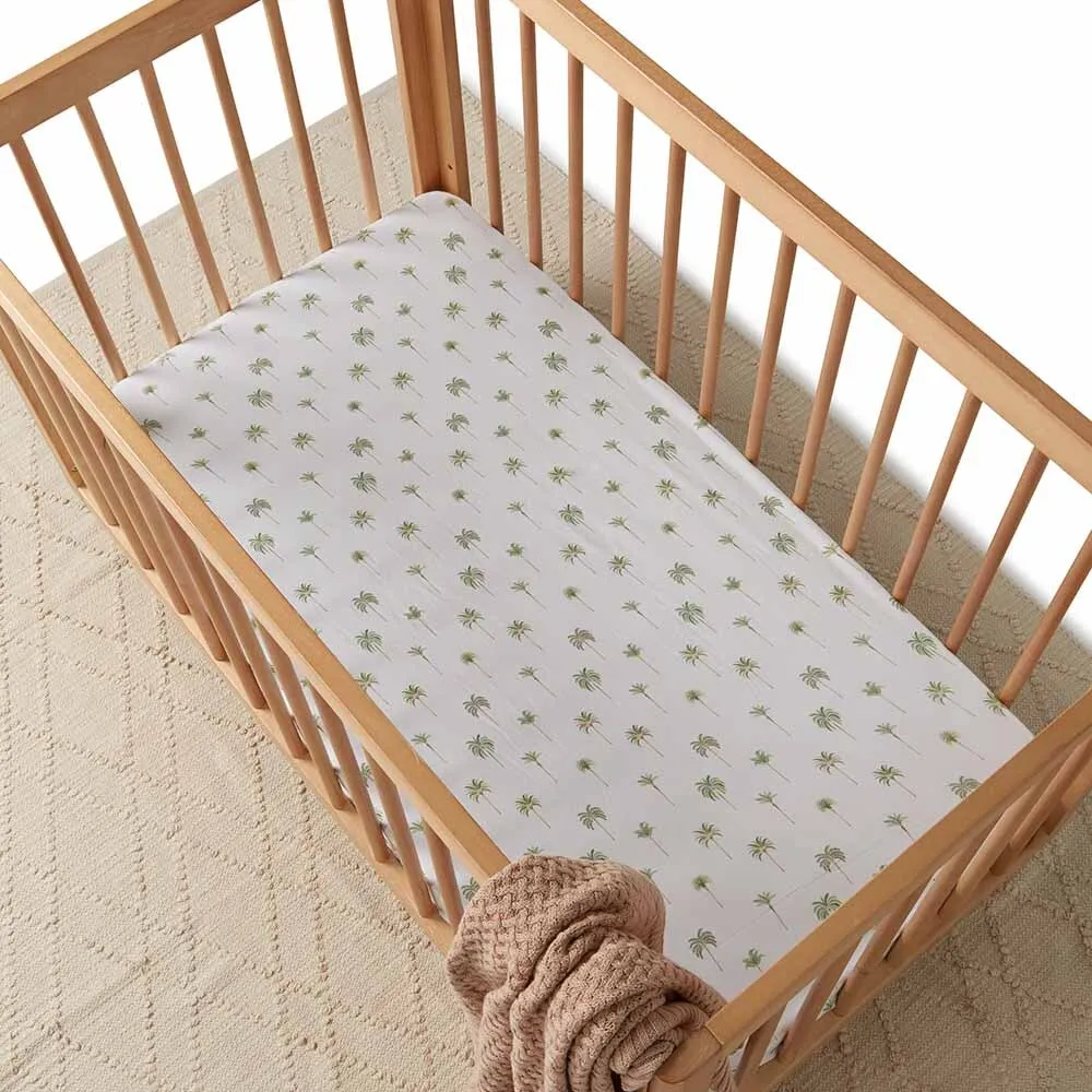 Green Palm | Fitted Cot Sheet