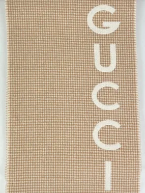 Gucci Wool/Cashmere Scarf, Beige & Ivory