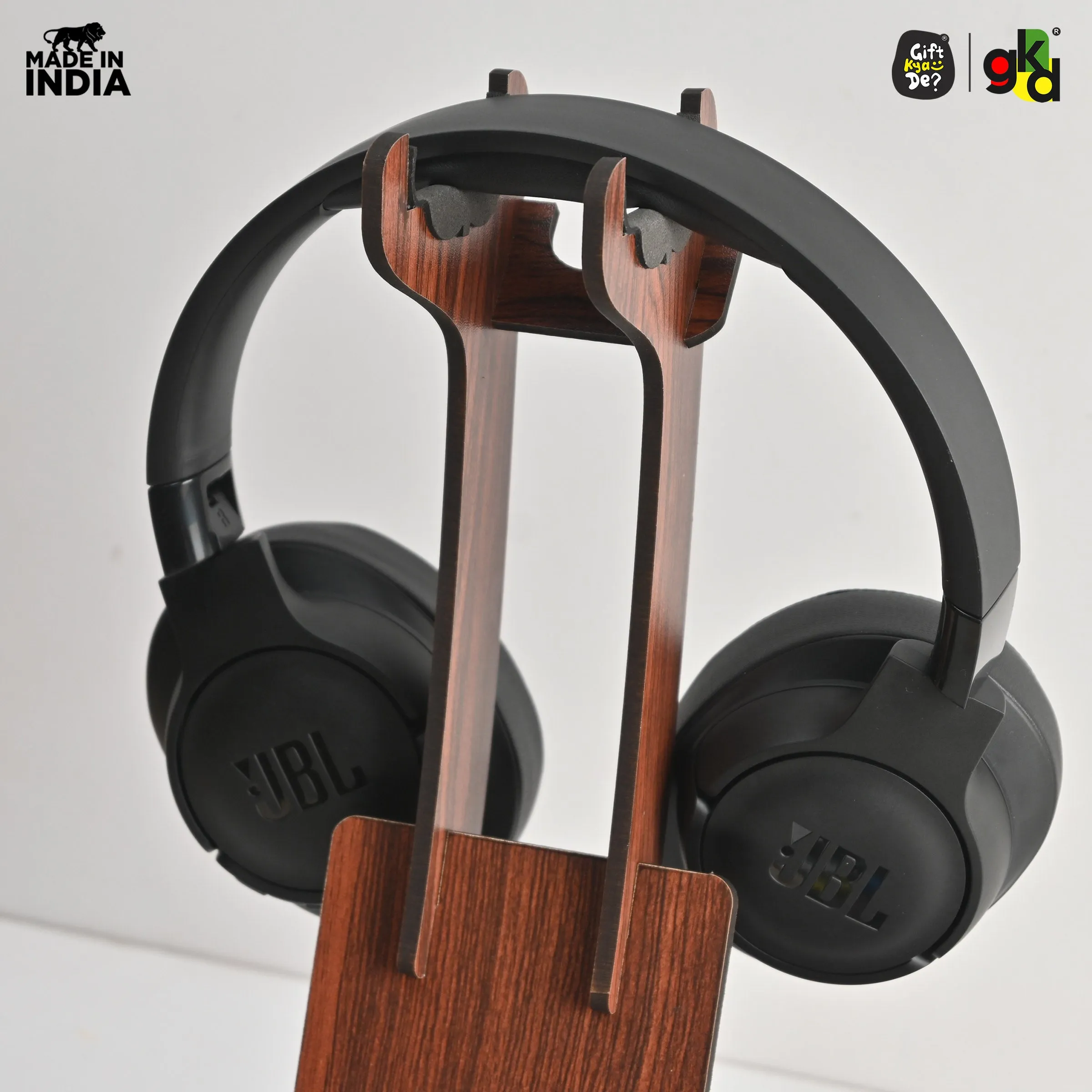 Headphone Holder for Gamers Music Lovers, Portable Desk Organizer with Mobile Phone Stand Compatible with All Headphones Size