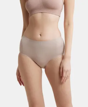 High Coverage Soft Touch Microfiber Elastane Stretch Full Brief with No Visible Pantyline - Mocha